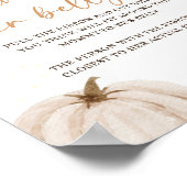 Herbst Baby Shooting-Spielzeichen Poster (Ecke)