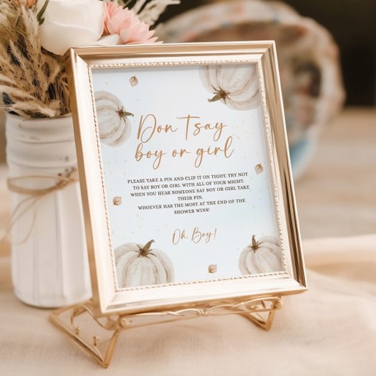 Herbst Baby Shooting-Spielzeichen Poster