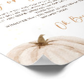 Herbst Baby Shooting-Spielzeichen Poster (Ecke)