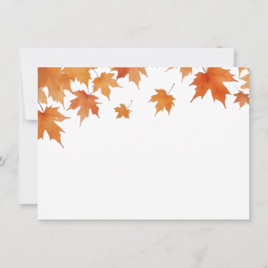 Herbst Baby Shower Family Tradition Spielkarte Einladung (Rückseite)