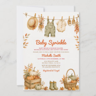 Herbst Baby Wäscheleine Baby Sprinkle Einladung