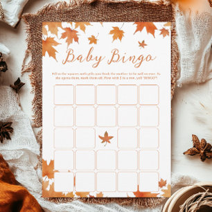 Herbst Babydusche Bingo Game Card Einladung