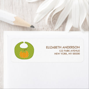 Herbst-Babyparty-Adressen-Etiketten