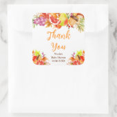 Herbst-Babyshower-Dankeschön Quadratischer Aufkleber (Tasche)