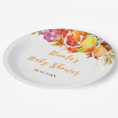 Herbst-Babyshower zur Erntezeit Pappteller (Schrägansicht)