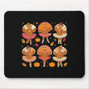 Herbst Ballerinas Tanzen Niedlich Türkei Erntedank Mousepad