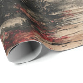 Herbst-Bambuspfad-Tuschewaschung Geschenkpapier (Rolleneckpunkt)