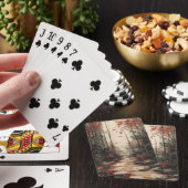 Herbst-Bambuspfad-Tuschewaschung Spielkarten (In Situ)