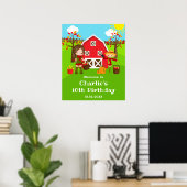 Herbst Barnyard Birthday Braun Haar Mädchen Willko Poster (Heimbüro)