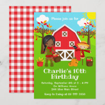 Herbst Barnyard Geburtstag Dunkle Haut Mädchen