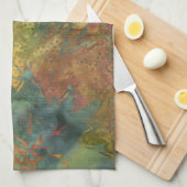 Herbst-Batik Geschirrtuch (Viertel Falte)