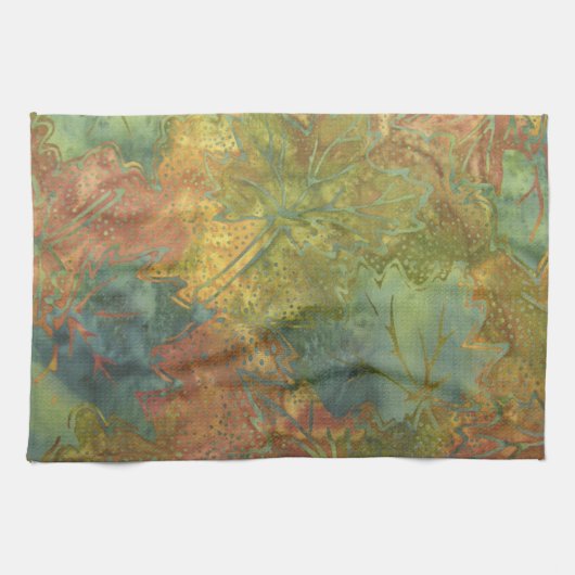 Herbst-Batik Geschirrtuch (Horizontal)