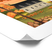 Herbst Bauernhof Herbst Kürbiskolonne Kunstdrucker Poster (Ecke)