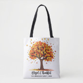 Herbst Baum Frohes Erntedankfest Gesegnet Tasche (Vorderseite)