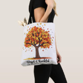 Herbst Baum Frohes Erntedankfest Gesegnet Tasche (Von Nahem)