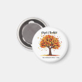 Herbst Baum Frohes Thanksgiving Gesegnet Magnet (Vorderseite/Rückseite)