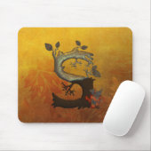 Herbst-Baum-Monogramm S Mousepad (Mit Mouse)