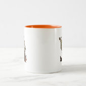 Herbst-Baum-Monogramm S Zweifarbige Tasse (Mittel)