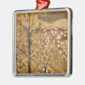 Herbst-Baum Silbernes Ornament (Links)