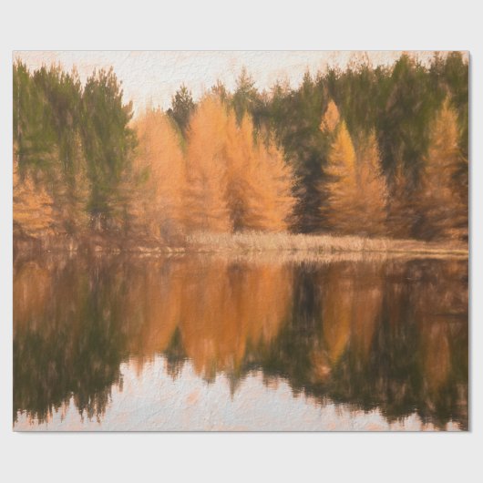 Herbst Bäume Der Mensch und die Weintrauben Geschenkpapier (Flach)