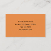 Herbst Bäume Der Mensch und die Weintrauben Visitenkarte (Rückseite)