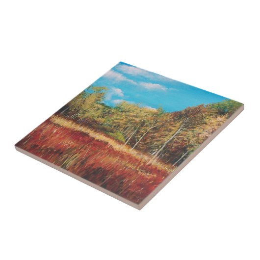 Herbst Bäume Landschaft Keramik Locarno Fliese (Seite)