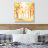 Herbst Bäume Orange Blätter Wasserfarbe Leinwanddruck (Insitu (Schlafzimmer))