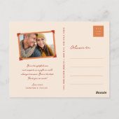 Herbst Bäume rustikale Custom Danke Postcard Postkarte (Rückseite)