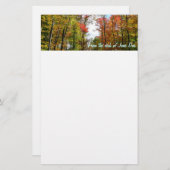 Herbst Bäume und Blue Sky Herbst Natur Fotografie Briefpapier (Vorne/Hinten)