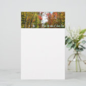 Herbst Bäume und Blue Sky Herbst Natur Fotografie Briefpapier (Stehend Vorderseite)