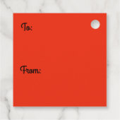 Herbst Bäume und Blue Sky Herbst Natur Fotografie Geschenkanhänger (Rückseite)