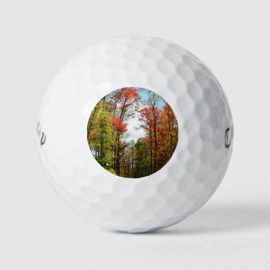 Herbst Bäume und Blue Sky Herbst Natur Fotografie Golfball (Vorderseite)