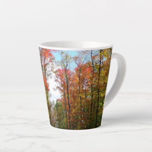 Herbst Bäume und Blue Sky Herbst Natur Fotografie Milchtasse (Rechte Ecke)