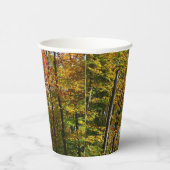 Herbst Bäume und Blue Sky Herbst Natur Fotografie Pappbecher (Rechts)