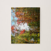 Herbst Bäume und Blue Sky Herbst Natur Fotografie Puzzle (Vertikal)