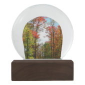 Herbst Bäume und Blue Sky Herbst Natur Fotografie Schneekugel (Rückseite)