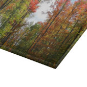 Herbst Bäume und Blue Sky Herbst Natur Fotografie Schneidebrett (Ecke)