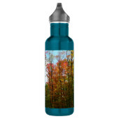 Herbst Bäume und Blue Sky Herbst Natur Fotografie Trinkflasche (Rechts)