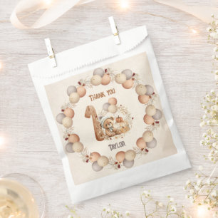 Herbst bear 1. Geburtstag Gefälligkeitsags Geschenktütchen