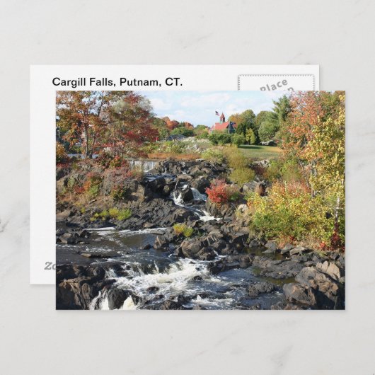 Herbst bei Cargill Falls Postkarte (Vorne/Hinten)