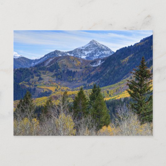 Herbst bei Cascade Peak and Sundino Postkarte (Vorderseite)