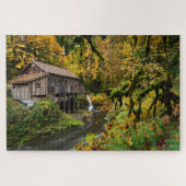 Herbst bei Cedar Creek Grist Mill in Washington Puzzle (Horizontal)