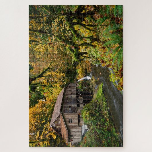Herbst bei Cedar Creek Grist Mill in Washington Puzzle (Vertikal)