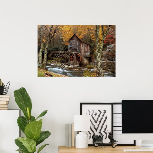 Herbst bei der Großmühle Poster (Heimbüro)