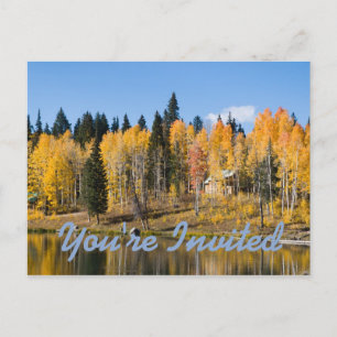 Herbst bei Glacier Springs Einladung Postkarte