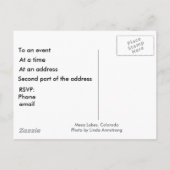 Herbst bei Glacier Springs Einladung Postkarte (Rückseite)