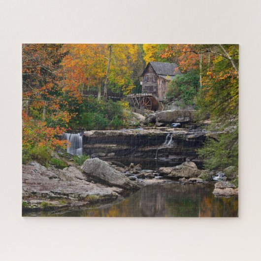 Herbst bei Glade Creek Grist Mill in West Virginia Puzzle (Horizontal)