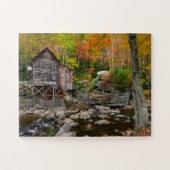 Herbst bei Glade Creek Grist Mill in West Virginia Puzzle (Horizontal)