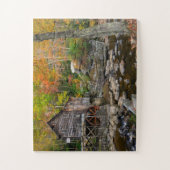 Herbst bei Glade Creek Grist Mill in West Virginia Puzzle (Vertikal)