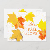 Herbst bei Hochzeiten in der Liebe Ankündigungspostkarte (Vorne/Hinten)